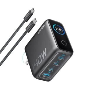 Anker Zolo Charger For Phone Tablet and Laptop (140W, 4-Port, PD 3.1) with USB-C Cable
