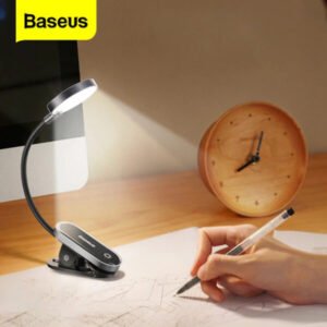 Baseus Mini Clip Lamp Comfort Reading USB Led Light Rechargeable On Desk Lamp Flexible Nightlight Warm Reading Lamp For Travel Bedroom Book