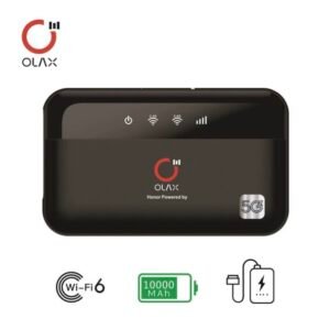 OLAX M100 Power Bank WiFi Router – 10,000mAh Portable Charger & WiFi 6 4G Router (Dual-Band, SIM Support)