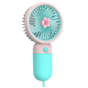 Summer Keychain Ceiling Fan Portable USB Rechargeable Ultra Light Handheld Flower Mini Fan