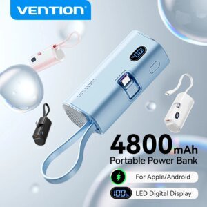 Vention Power Bank 4800mAh PD 22.5W Fast Charging Mini Portable PowerBank